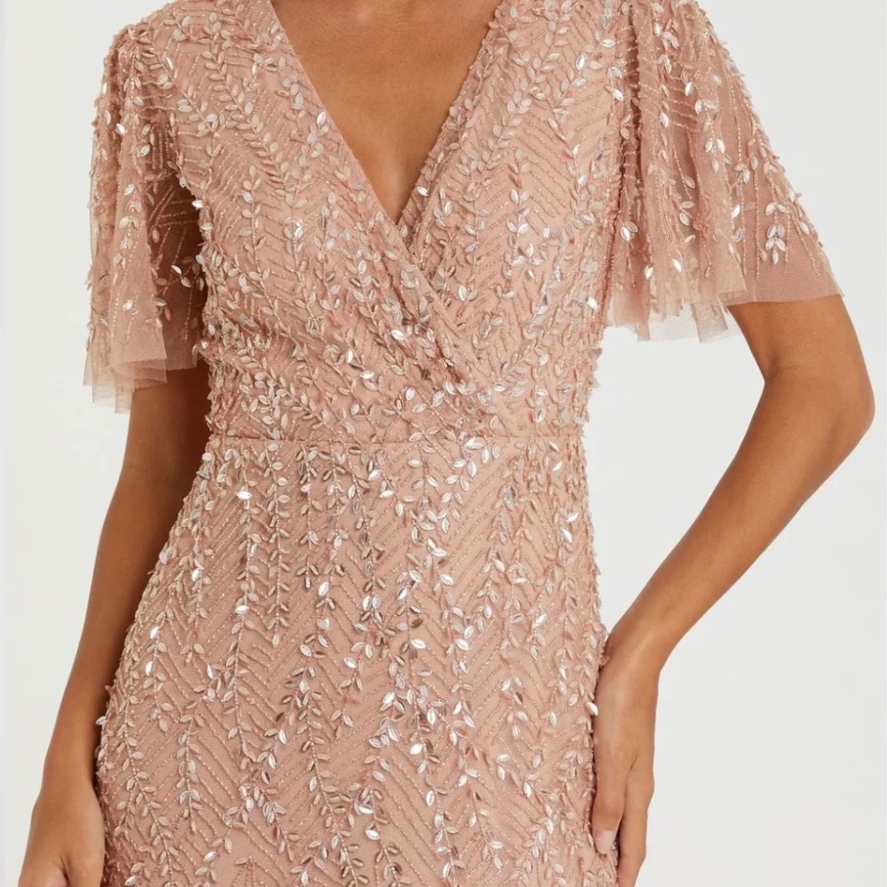 Mac Duggal Pink Gown 35109 - Picture 2 of 15